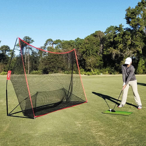 Golf Driving Practice Net, Indoor & Outdoor Ball Hitting, 10 X 7 Feet - Heavy-Duty Golf Netting for Home, Backyard, and Garage Training
